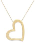 Angled Heart Pendant Necklace In 14k Gold