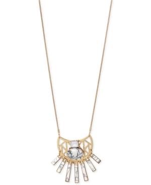 M. Haskell For Inc Gold-tone White Stone Geometric Pendant Necklace, Only At Macy's