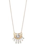 M. Haskell For Inc Gold-tone White Stone Geometric Pendant Necklace, Only At Macy's