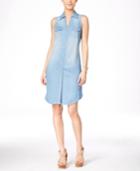 Inc International Concepts Sleeveless Denim Shirt Dress, Only At Macy's