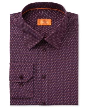 Tallia Men's Fitted Chain Print Dress Shirt