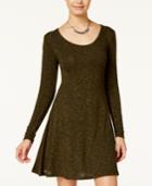 Ultra Flirt Juniors' Heathered A-line Sweater Dress