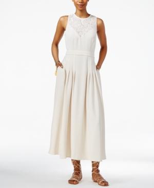 Rachel Rachel Roy Pleated Lace-trim Maxi Dress
