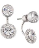Givenchy Silver-tone Crystal & Stone Front-and-back Earrings