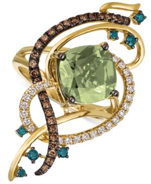 Le Vian Exotics Crazy Collection Mint Julep Quartz (3-1/4 Ct. T.w.) & Diamond (3/4 Ct. T.w.) Statement Ring In 14k Gold