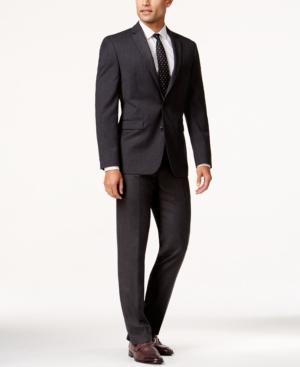 Vince Camuto Charcoal Flannel Slim-fit Suit