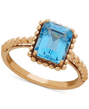 Blue Topaz Beaded Ring (2-5/6 Ct. T.w.) In 10k Gold