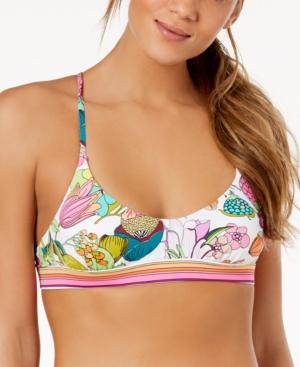 Trina Turk Key West Botanical Printed Halter Bralette Bikini Top Women's Swimsuit