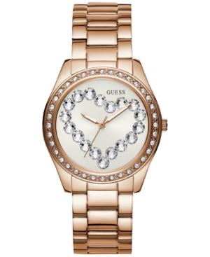 Guess Women's Rose Gold-tone Stainless Steel Bracelet Watch 39mm