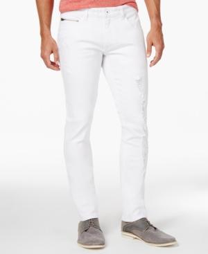 International Concepts Men's Orlando White Ripped Skinny Jeans, Only At Macy's