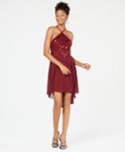 Speechless Juniors' Strappy Sequin High-low Dress