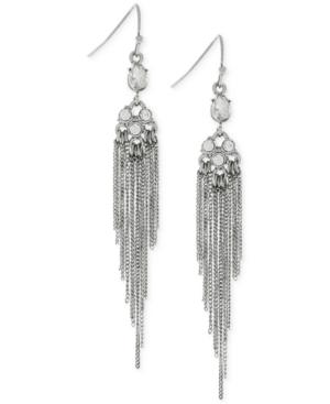 Bcbgeneration Silver-tone Fringe Drop Earrings