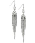 Bcbgeneration Silver-tone Fringe Drop Earrings