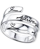 Unwritten Silver-tone Always Sisters Ring