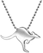 Little Cities By Alex Woo Kangaroo Pendant Necklace In Sterling Silver