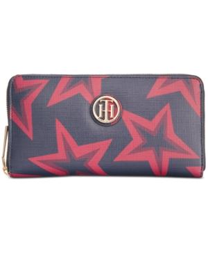 Tommy Hilfiger Th Serif Signature Star-print Large Zip-around Wallet