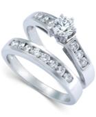 Diamond Engagement Ring Bridal Set In 14k White Gold (9/10 Ct. T.w.)