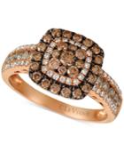 Le Vian Chocolatier Diamond Halo Cluster Ring (1-1/10 Ct. T.w.) In 14k Rose Gold