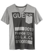 Guess Men's Stencil Graphic-print Logo V-neck T-shirt