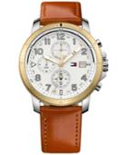 Tommy Hilfiger Men's Casual Sport Light Brown Leather Strap Watch 44mm