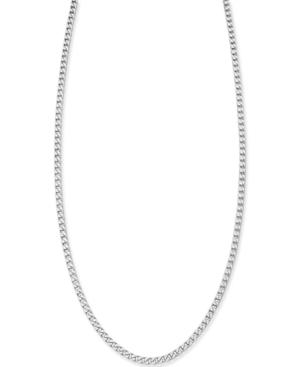 Franco Diamond-cut Chain Necklace In Sterling Silver