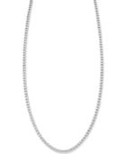Franco Diamond-cut Chain Necklace In Sterling Silver