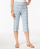 Alfred Dunner Blue Lagoon Printed Capri Pants