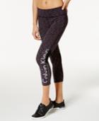 Calvin Klein Performance Space-dyed Logo Capri Leggings