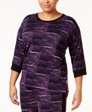 Dkny Plus Size Resort Printed Lounge Top