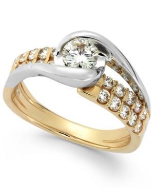 Sirena Diamond Two-row Engagement Ring In 14k Gold (7/8 Ct. T.w.)