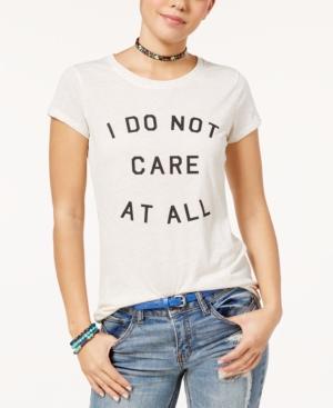 Hybrid Juniors' Do Not Care Graphic T-shirt