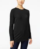 Jm Collection Petite Crew-neck Sweater, Only At Macy's