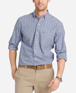 Izod Men's Windowpane Check Long-sleeve Shirt