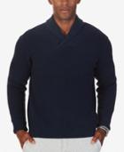 Nautica Men's Ribbed Shawl-collar Sweater