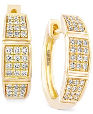 D'oro By Effy Diamond Hoop Earrings (1/4 Ct. T.w.) In 14k Gold