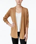 Charter Club Open-front Button-cuff Cardigan, Only At Macy's