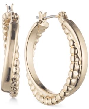 Nine West Gold-tone Twisted Hoop Earrings