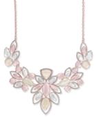 I.n.c. Rose Gold-tone Pave & Pink Stone Statement Necklace, 18 + 3 Extender, Created For Macy's