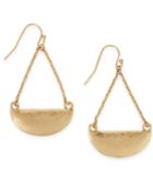 Inc International Concepts Gold-tone Half Circle Drop Earrings, Only At Macy's