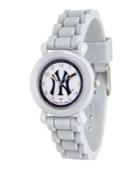 Gametime Mlb New York Yankees Kids' Gray Plastic Time Teacher Watch