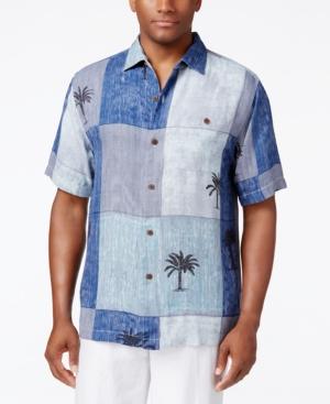 Tommy Bahama Men's Tic Tac Block-print Silk Short-sleeve Shirt