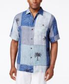 Tommy Bahama Men's Tic Tac Block-print Silk Short-sleeve Shirt