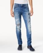 Armani Exchange Men's Slim-fit Stretch Ripped & Repaired Jeans