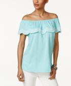 Style & Co Ruffled Off-the-shoulder Top, Only At Macy's