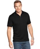 Alfani Red Ottoman Quarter-zip Polo