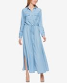 Tommy Hilfiger Drawstring Maxi Shirtdress, Only At Macy's