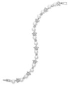 Danori Silver-tone Imitation Pearl And Crystal Bracelet