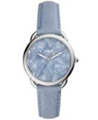 Fossil Women's Tailor Powder Blue Leather Strap Watch 35mm