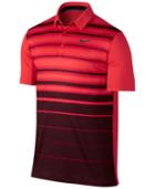 Nike Men's Mobility Fade Striped Dri-fit Stretch Golf Polo
