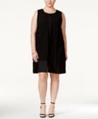 Sl Fashions Plus Size Split-front A-line Dress